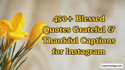 450+ Blessed Quotes Grateful & Thankful Captions for Instagram