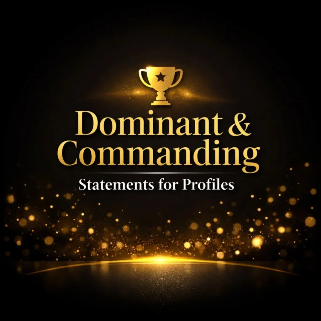Dominant & Commanding Statements for Profiles 🏆